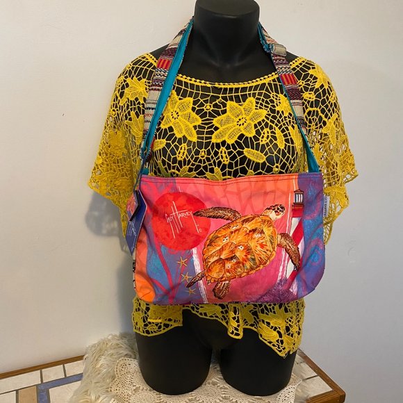 Guy Harvey Turtle Tote Bag - Picture 2 of 7